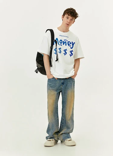 Title 4, T-shirt da uomo a manica corta in cotone con de...