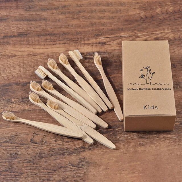 New Design Mixed Color Bamboo Toothbrush Eco Friendly Wooden handle for sustainable oral hygiene and environmentally con — photo 3