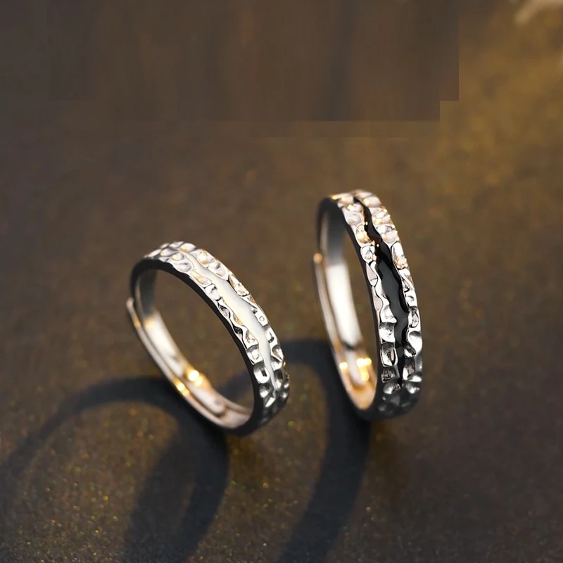 Anel de casal Moonstone Fashion Trend Gel Drop — Design moderno e elegante para casais que buscam estilo e conexão. — foto 1