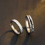 Anel de casal Moonstone Fashion Trend Gel Drop — Design moderno e elegante para casais que buscam estilo e conexão. — foto 1