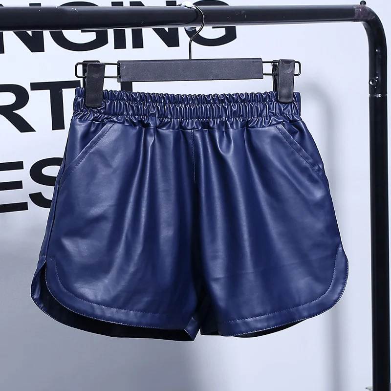 PU leather pants with high waist, wide leg, and thin velvet. Elastic and casual fit for all-day comfort and a stylish lo — photo 6