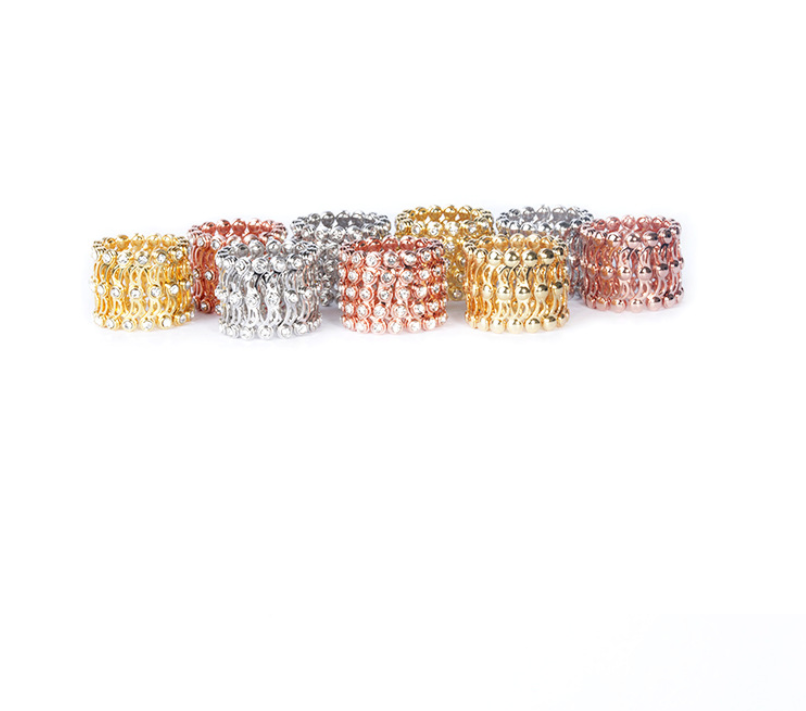 Pulseira de anel mágico coreana retrátil para casais. Anéis transformáveis e pulseiras duplas, design moderno e único. — foto 4