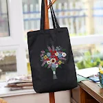 Canvas Bag Embroidered DIY Material Kit Design and create your own unique bag with this easy to use kit including thread — photo 1