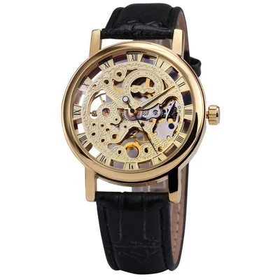 Relógio Mecânico T-Winner Casal Full Hollow para Homens e Mulheres. Desfrute da elegância e precisão deste relógio automático. — foto 1