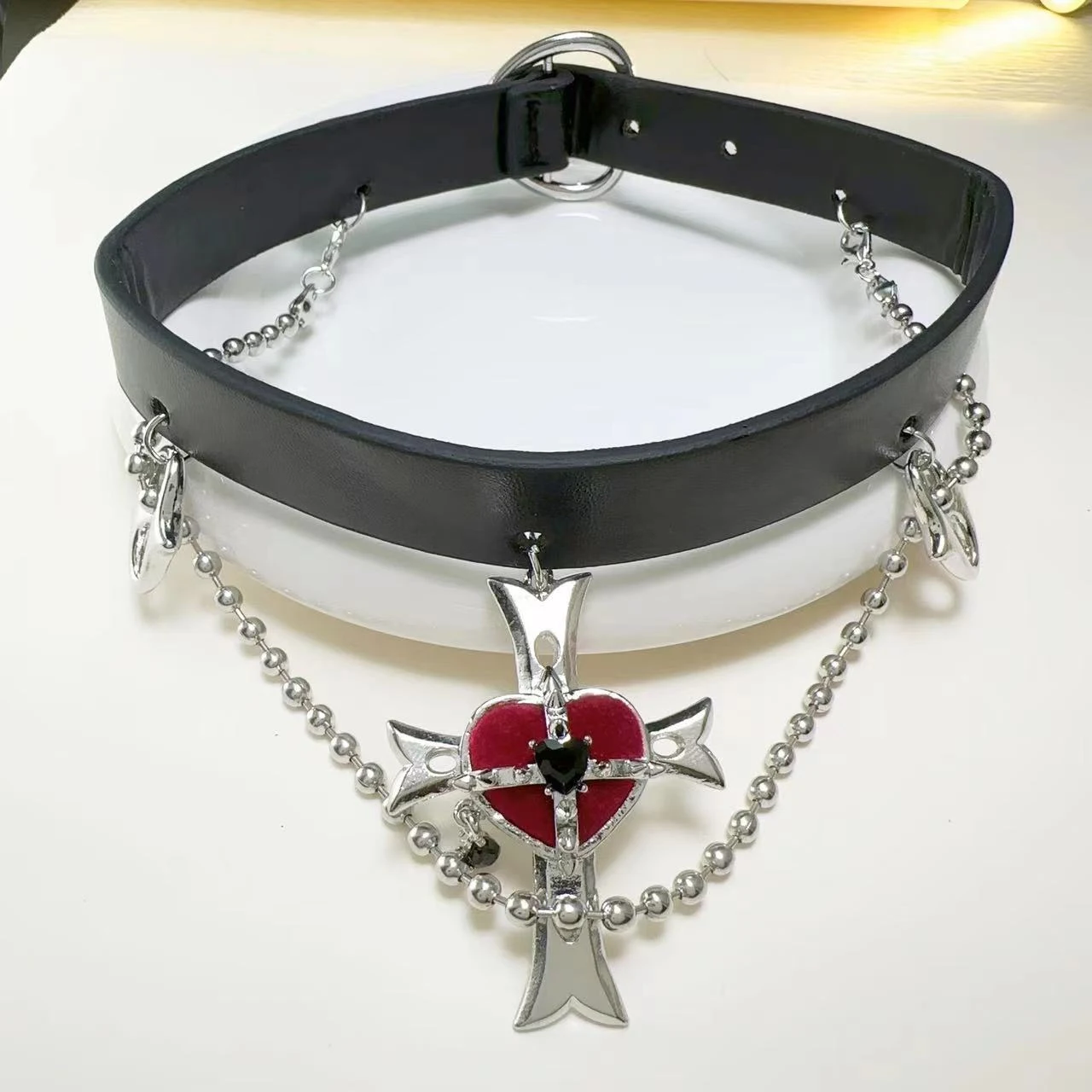 Corrente de clavícula Fashion Cross Heart — foto 2
