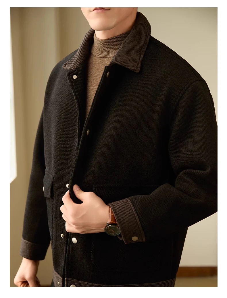 Title 5, Short Lapels Mens Coat Autumn And Winter Styli...