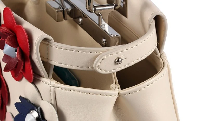 Title 8, Cowhide Bag Handbag Mini Flower Shoulder Diagon...