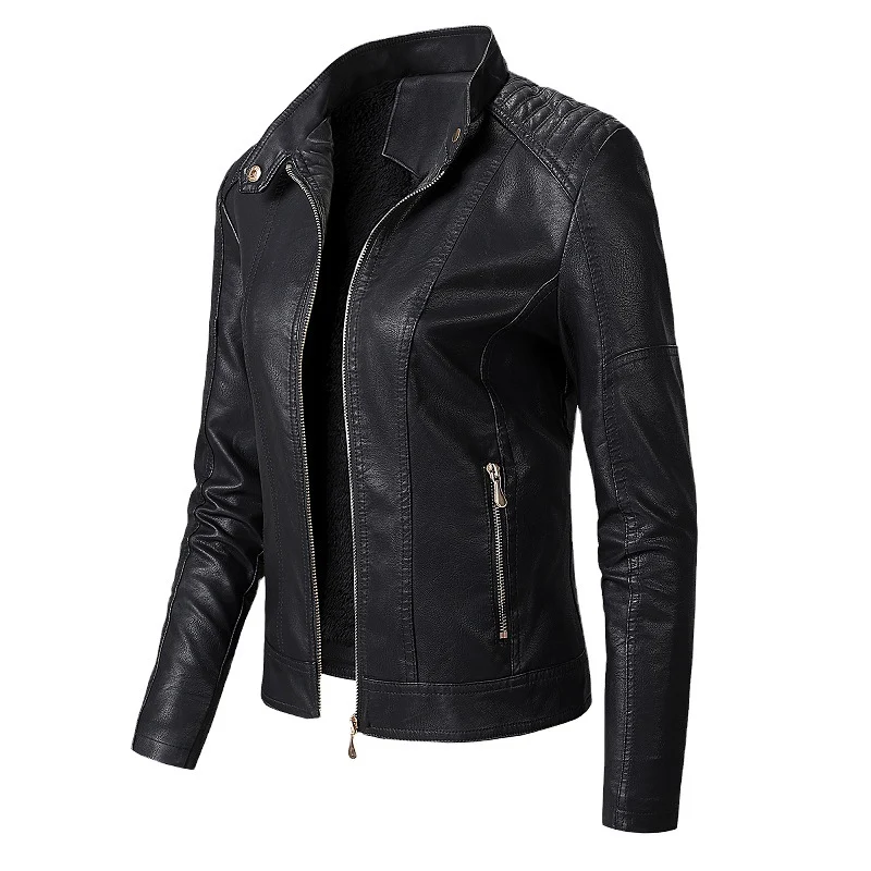 Title 6, New Womens Leather Jackets Plus Velvet Jackets...