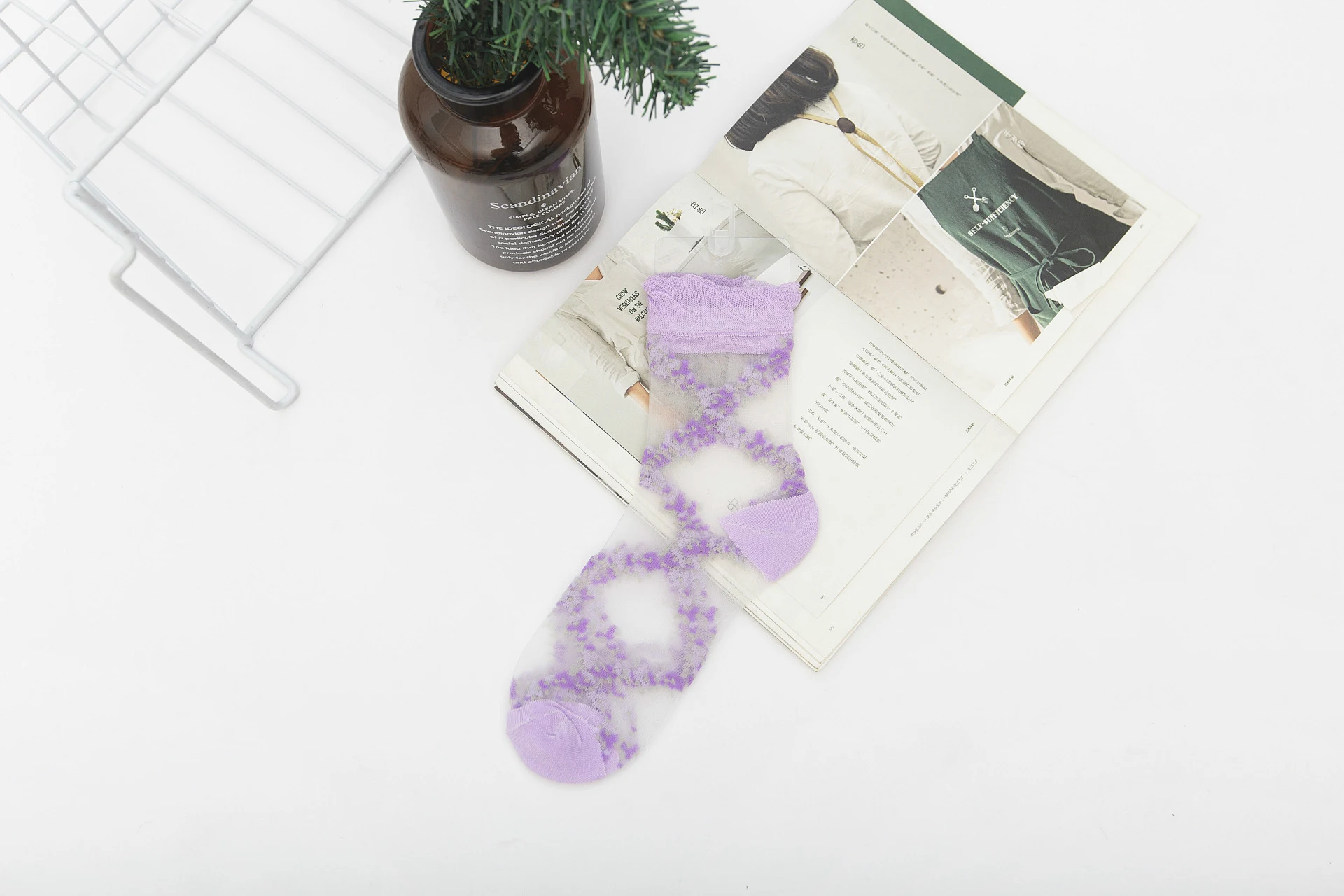 Korean Thin Glass Stockings Transparent Crystal Stockings — photo 12