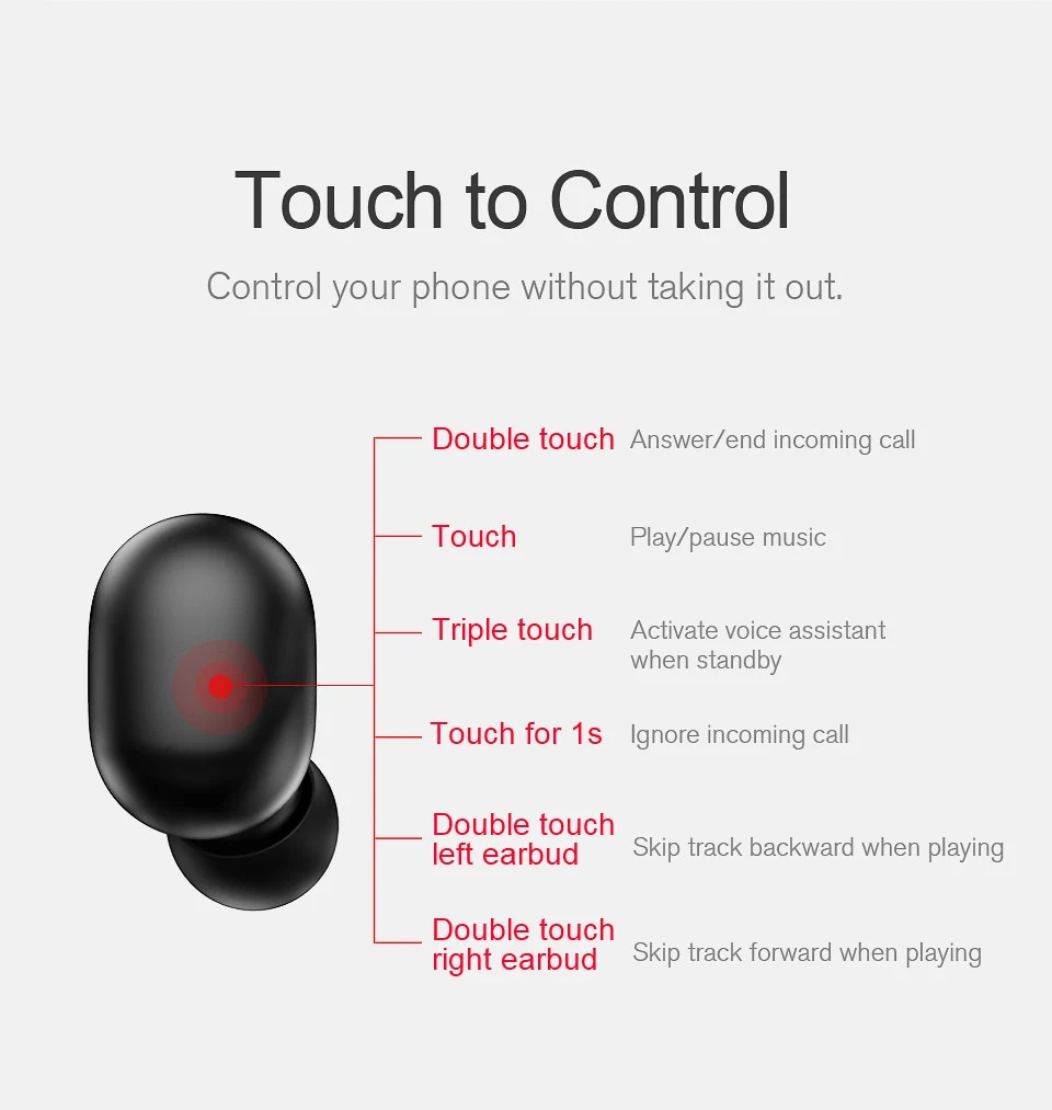 Title 3, Fone de ouvido Bluetooth 5.0 sem fio Binaural E...
