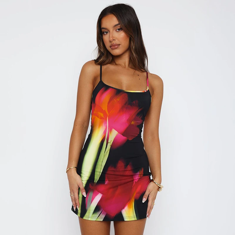 Title 13, Tube Top Printed Pleated Pullover Sheath Dress