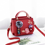 Dames Tote Clutch tas van leer met kleurrijke bloemen en schelp, een stijlvolle en praktische handtas voor dagelijks gebruik. — foto 3
