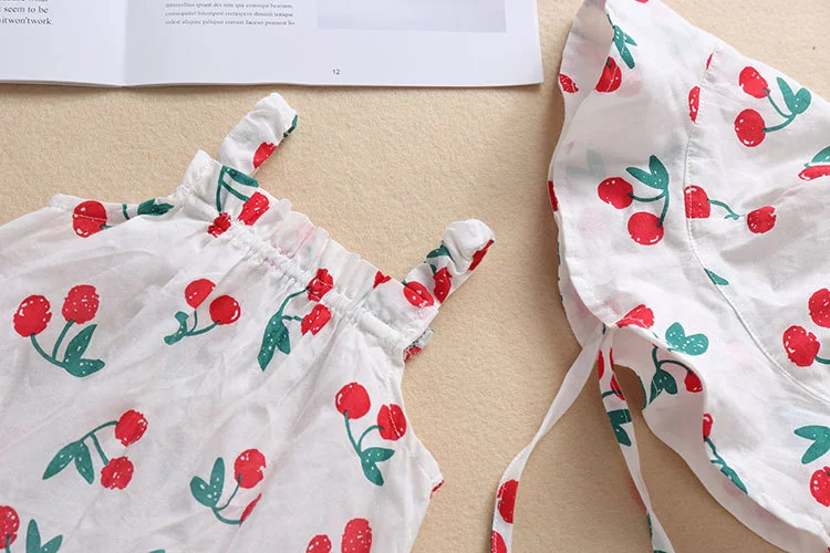 Title 10, Roupa de bebê de verão, fina, feminina, com bol...