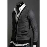 Jaqueta de moda masculina Novos cardigans masculinos suéteres de lã elegantes e confortáveis, ideais para um visual sofisticado e moderno. — foto 3