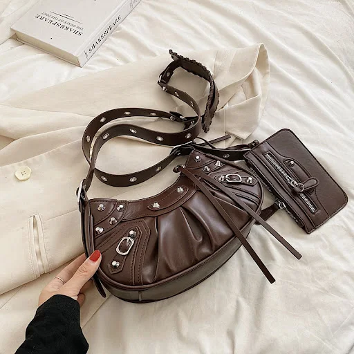 Title 2, Rivet Heavy Industry Pleated Dumpling Bag Perso...