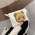 Bolsa Mensageiro Ombro Feminina Tecida Estampa Urso Fofo, Boho. Estilo envelope, design boêmio popular, ideal para uso diário e passeio. — foto 19