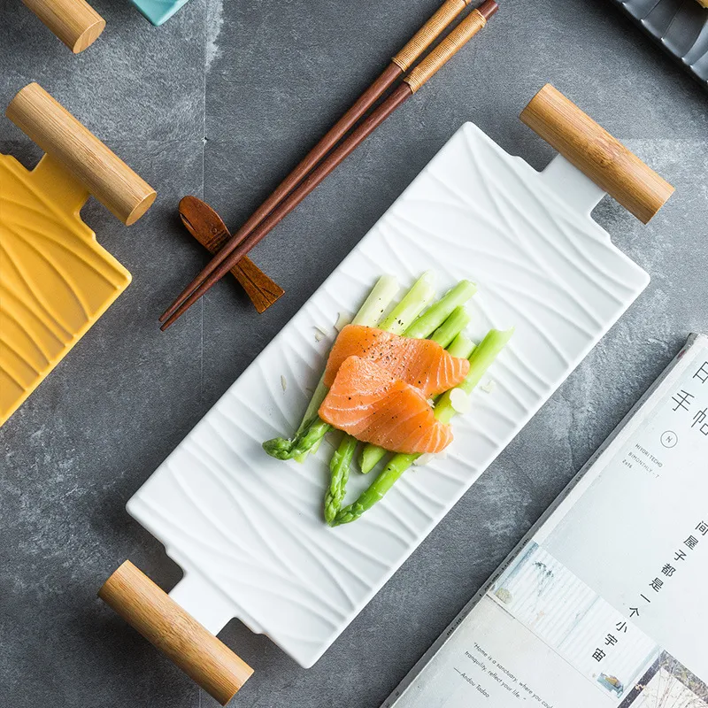 Title 2, Creative Rectangular Plate Binaural Sushi Cooki...