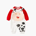 Macacão de bebê recém-nascido de outono com desenho animado masculino. Roupa confortável e fofa para o seu bebê. Ideal para o outono. — foto 4