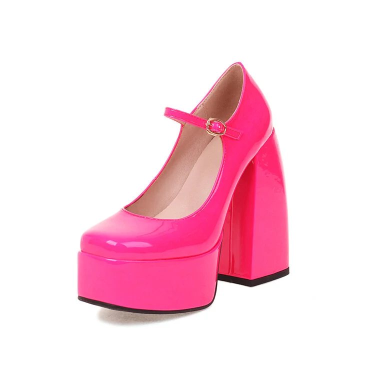 Title 6, Candy Color Plateau-High Heels für den Nachtclu...