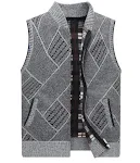 Cappotto cardigan in maglia spesso plus size, vestibilità slim. Caldo e confortevole, perfetto per un look elegante e valorizzante. — foto 3