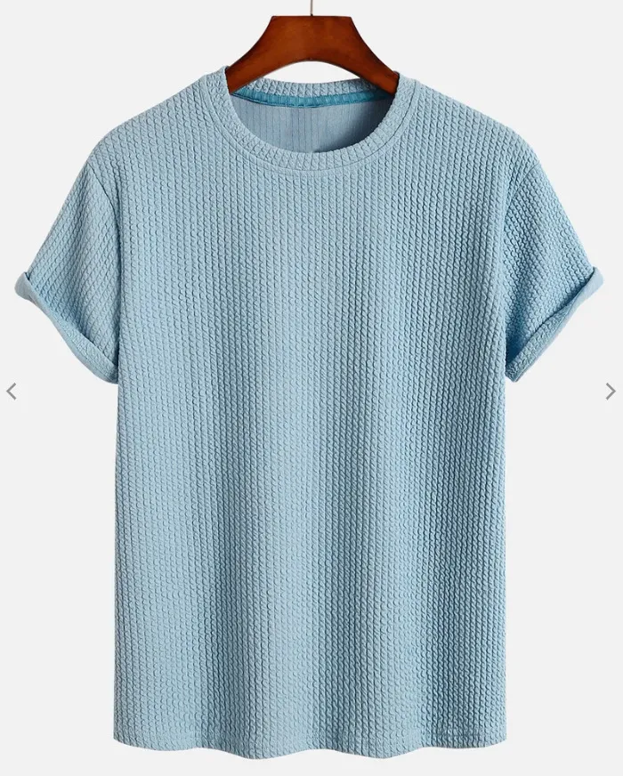 Camiseta Masculina de Verão Gola Redonda Soltinha Conforto e Frescor para o Calor Leve e Respirável Ideal para um Visual Casual e Descontraído. — foto 4