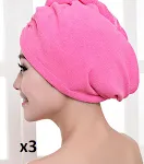 3pcs Rose red