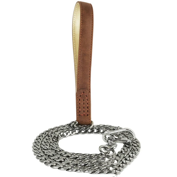 Dog Leash Stainless Steel Anti-Bite Chain Tracking Rope Walking Dog With Rope Pet Supplies Durable and Safe Lead for Dog — photo 5