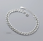 Pulseira Corrugada com Fivela Brilhante de Prata S925 Elegância e Sofisticação. Design Moderno para um Look Impecável. Perfeita para Presentear. — foto 2