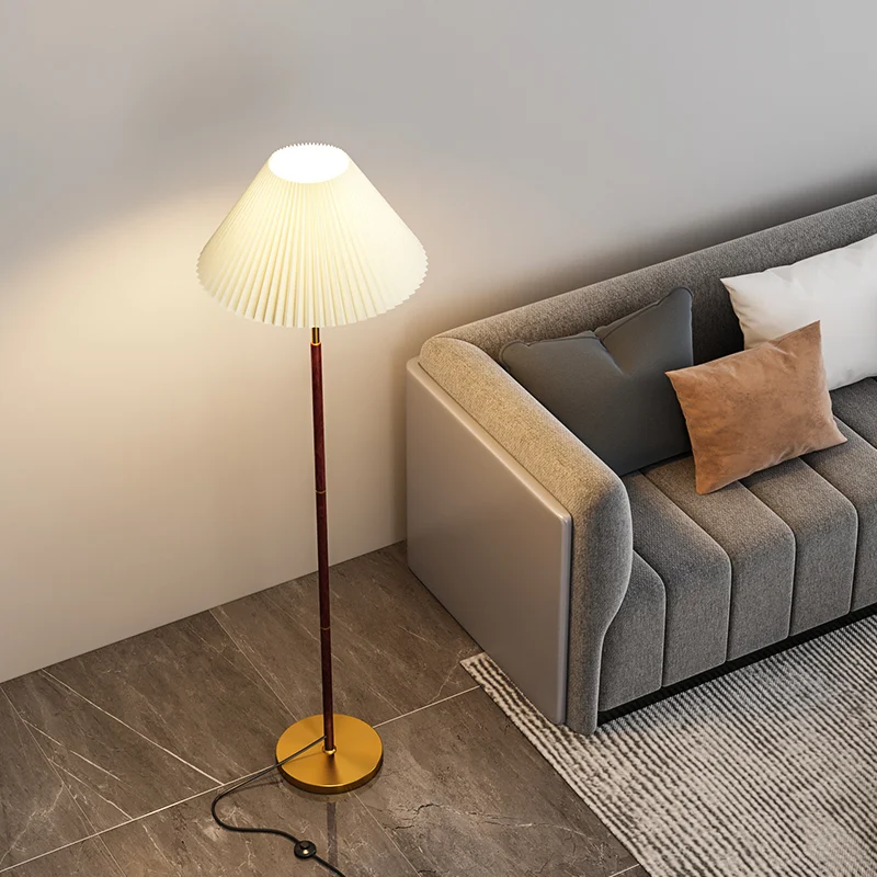Title 7, Retro cloth upright desk lamp for living room s...