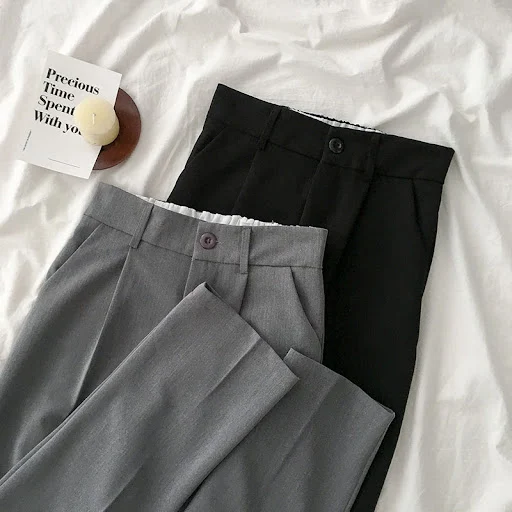 Title 4, Casual elastic waist straight-leg pants for all...