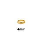 Anel liso feminino em ouro 18k e aço titânio. Combinação perfeita de elegância e resistência para uso diário ou ocasiões especiais. — foto 6