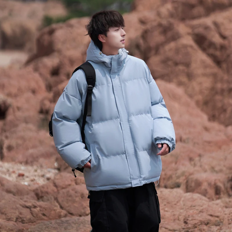 Title 5, Mens Cotton Padded Coat Thickened Loose Fit Wi...