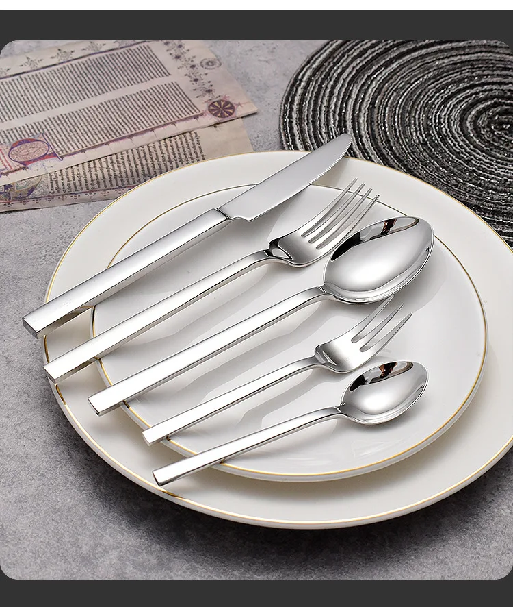 Title 3, Stainless Steel Western Food Tableware Set Knif...