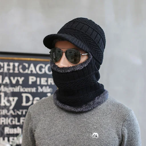 Title 1, Mens Warm Hat Winter Plus Fleece Scarf Cycling...