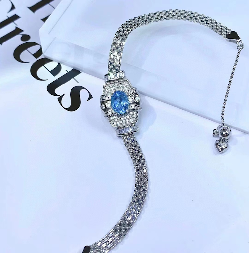 Title 3, Pulseira feminina S925 de prata esterlina com c...