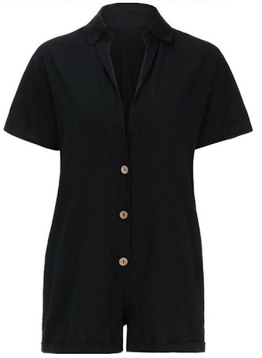 Title 1, Ladies Summer Jumpsuit Solid Color V-neck Short...