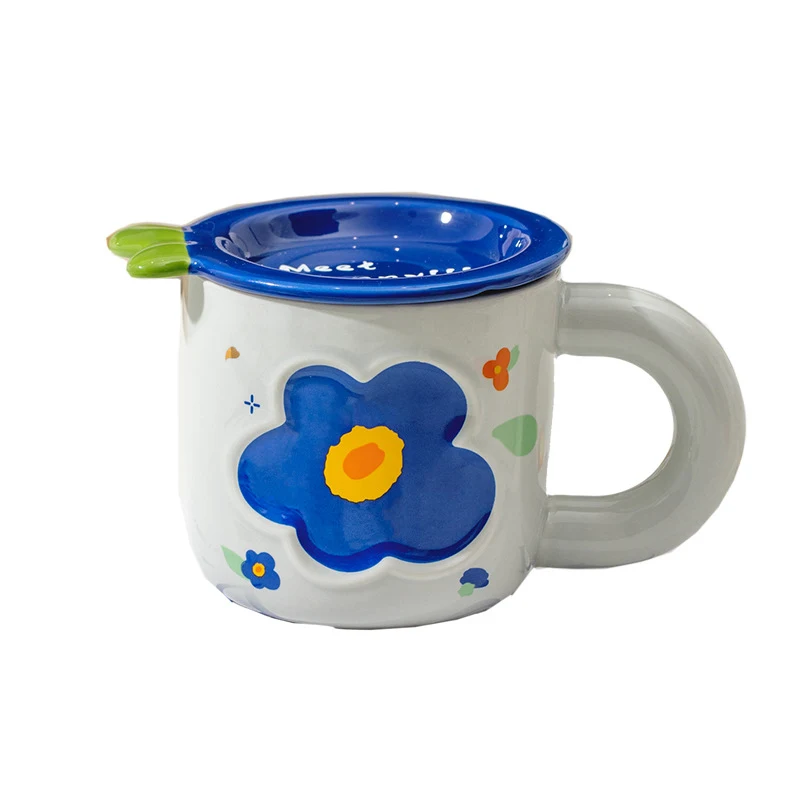 Title 1, Cute Girl Heart Ceramic Cup With Lid, perfect f...