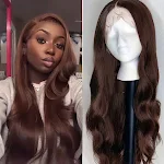Perucas de cabelo longo para mulheres europeias e americanas, com cachos longos e charmosos, proporcionando um visual elegante e sofisticado. — foto 6