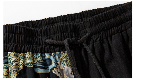 Title 2, Japanese Vintage Patchwork Print Casual Pants. ...