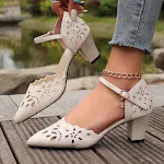 Women's Casual Mid Heel Belted Sandal for everyday wear, offering comfort and style to elevate any outfit. — photo 5