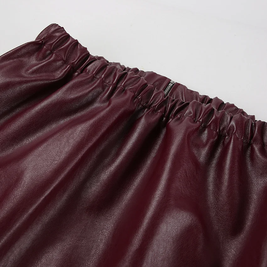 Title 13, Jaqueta de Couro Vermelho Vinho Estilo Biker Re...