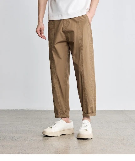 Title 9, Pantaloni Casual Uomo in Puro Cotone, Struttura...