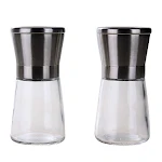 2 PcsLot Salt and Pepper Grinder Set for fresh spices. Refillable manual mills, stylish and durable design. Perfect for — photo 6