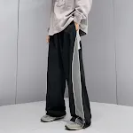Retro Loose Straight Patchwork Stripes Casual Pants offering relaxed style and all-day comfort, perfect for everyday wea — photo 9