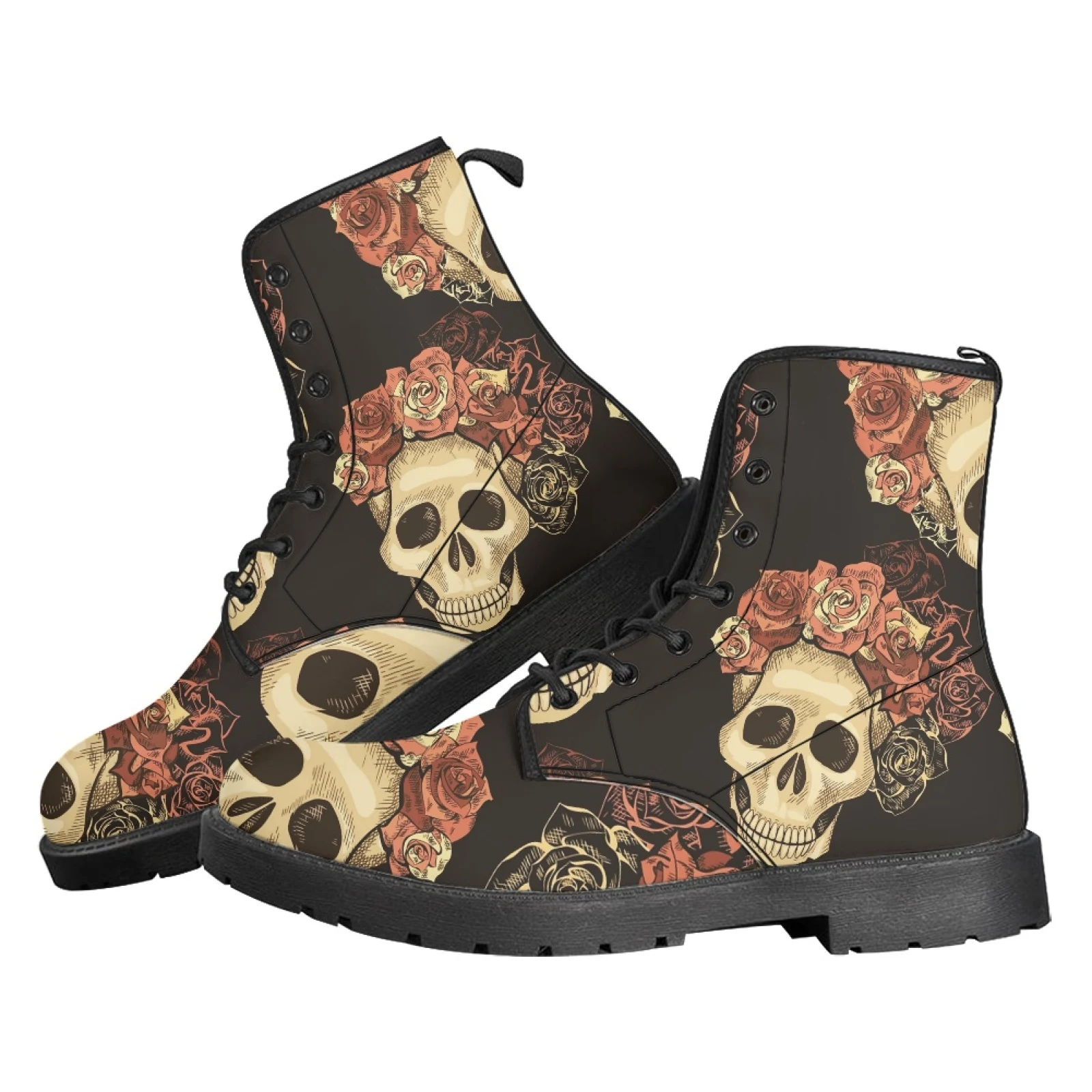 Title 3, Womens Printed Leather Flat Bottom Low Heel Br...