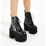 Women's Chunky Heel Waterproof Platform Round Toe High Heel Boots Large Size Shoes. Comfortable, stylish, and ready for — photo 7