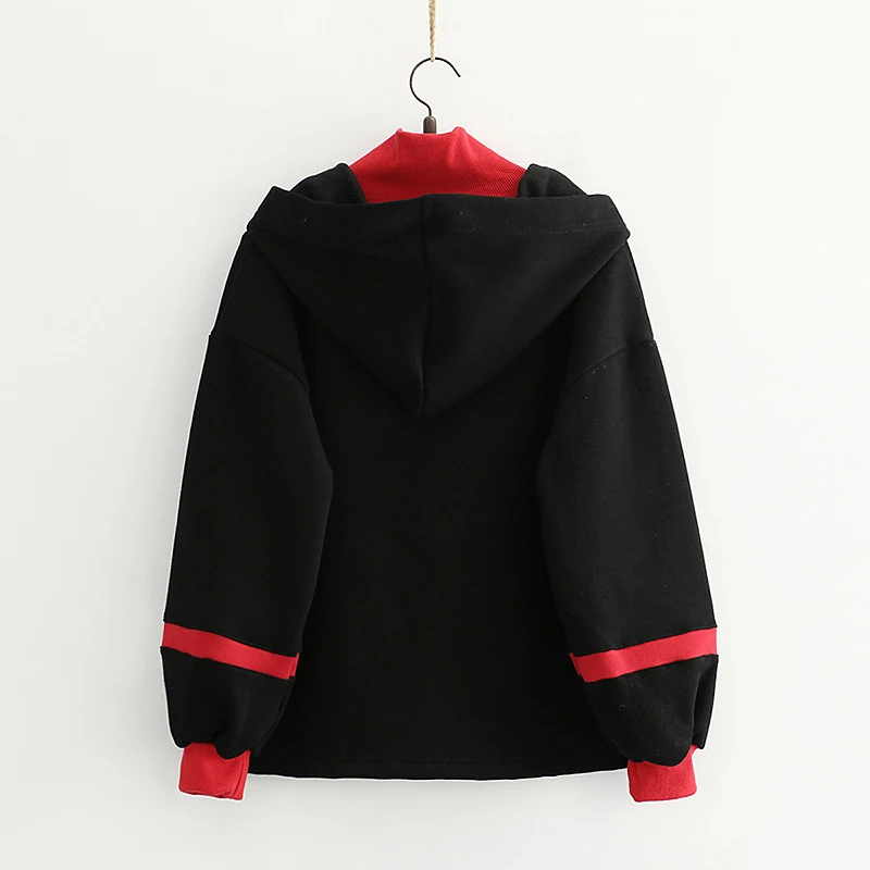 Title 3, Moletom com capuz de fleece feminino com blocos...