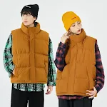 Trendy Couple Sleeveless Cotton-padded Jacket Vest. Provides lightweight warmth, comfort, and style. Perfect for casual — photo 9