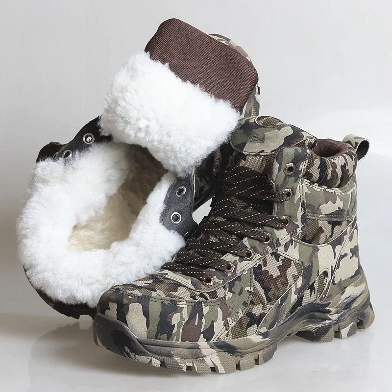 Men's Outdoor Cowhide Thick Snow Boots, Cold Winter Warmth Retention Material. Keep your feet warm and protected in snow — photo 4