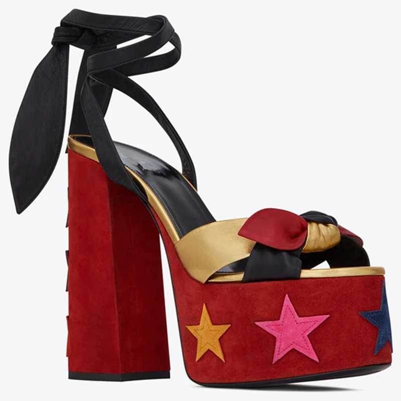 Title 9, Colorblock Plus Size Catwalk Sandals Bow Love C...